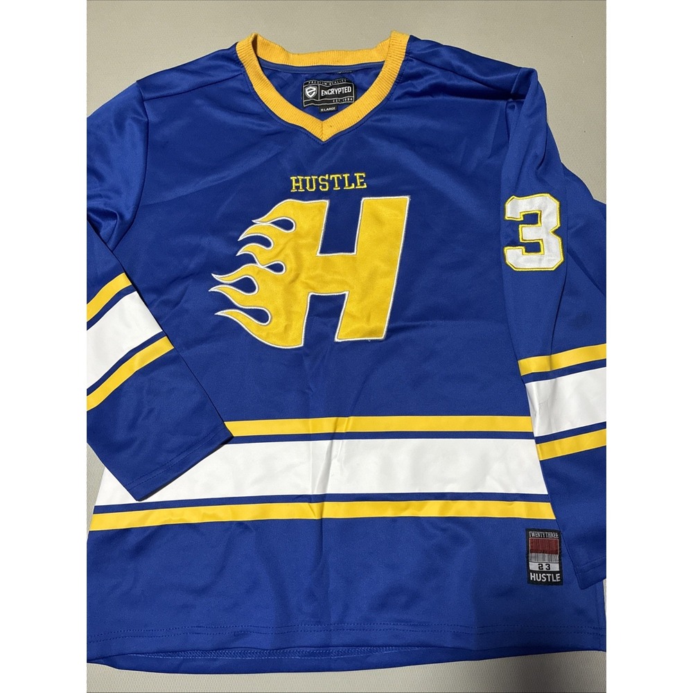 Men's Blue Encrypted Hustle Jersey Deadstock Size X-Large
